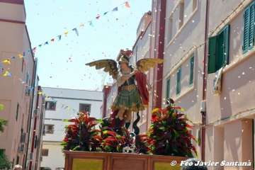 Telde rinde pleitesía a San Miguel en Valsequillo (Foto Francisco Javier Santana y TA)